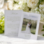 Classic Elegant Sage Green Wedding Photo Thank You Card<br><div class="desc">Send heartfelt thanks with this timeless wedding thank you card, featuring your favorite photo, classic serif typography, and refined sage green accents. Designed for modern couples with a love for simplicity and elegance, it perfectly complements outdoor, garden, or neutral-toned weddings. Fully editable — personalize the names, date, and message on...</div>