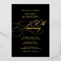 Classic Elegant Script 50th Wedding Anniversary