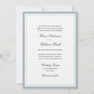 Classic Elegant Script - Bride Wedding Invitation
