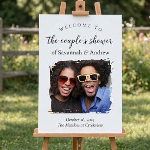 Classic Elegant Script Couples Shower Invitation Foam Board
