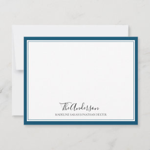 Family Note cards Personalized Monogram Custom Notecard Shadow Letters –  Mayfly and Junebug Designs