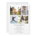 Classic Elegant Script Photo Graduation Invitation