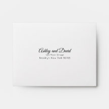 Classic Elegant Script Return Address Envelope