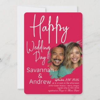 Classic Elegant Script wedding Invitation