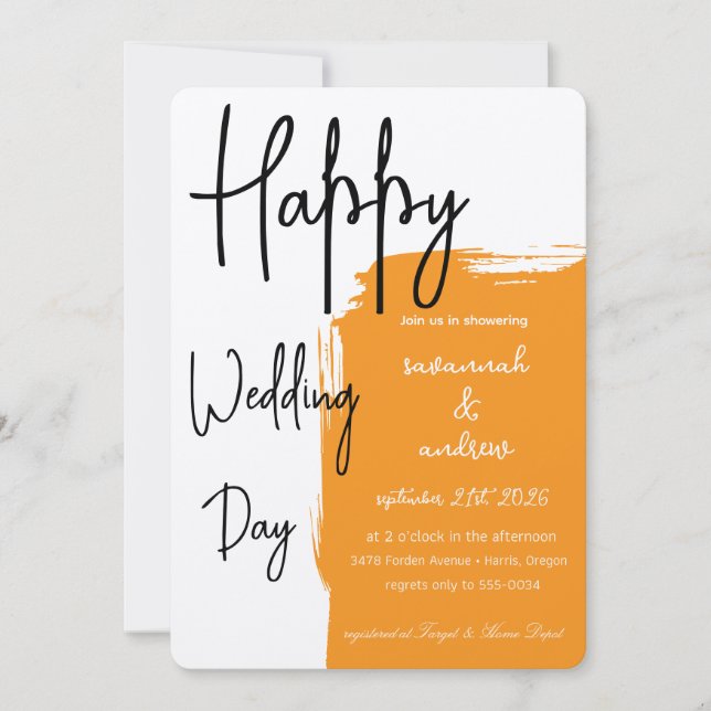 Classic Elegant Script wedding Invitation (Front)