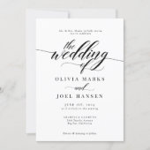Classic Elegant Script Wedding Invitation (Front)