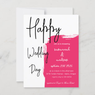 Classic Elegant Script wedding Invitation Postcard