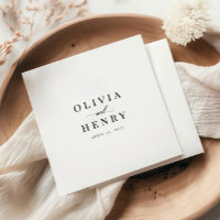 Classic Elegant Script Wedding Rehearsal Dinner Napkins