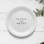 Classic Elegant Script Wedding Rehearsal Dinner Paper Plates<br><div class="desc">Classic Elegant Script Wedding Rehearsal Dinner. Create a gorgeous cohesive engagement,  rehearsal dinner or wedding with matching paper products!</div>