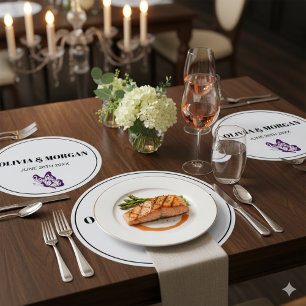 Classic Elegant Script Wedding Rehearsal Paper Square Paper Coaster