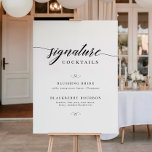 Classic Elegant Script Wedding Signature Cocktails Poster<br><div class="desc">Classic Elegant Script Wedding Signature Cocktails - a fun menu for cocktail hour.</div>