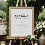 Classic Elegant Script Wedding Signature Cocktails Poster<br><div class="desc">Classic Elegant Script Wedding Signature Cocktails - a fun menu for cocktail hour.</div>