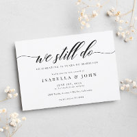 Classic Elegant Script Wedding Vow Renewal
