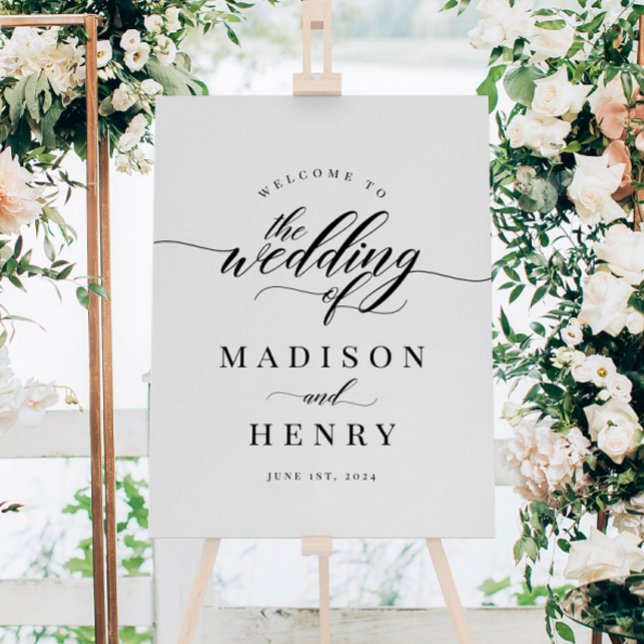 Classic Elegant Script Wedding Welcome Sign (Creator Uploaded)