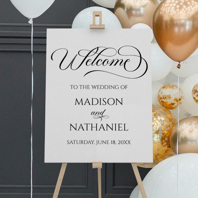 Classic Elegant Script Wedding Welcome Sign (Creator Uploaded)