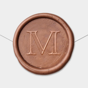 Classic Elegant Serif Initial Monogram Wax Seal Sticker