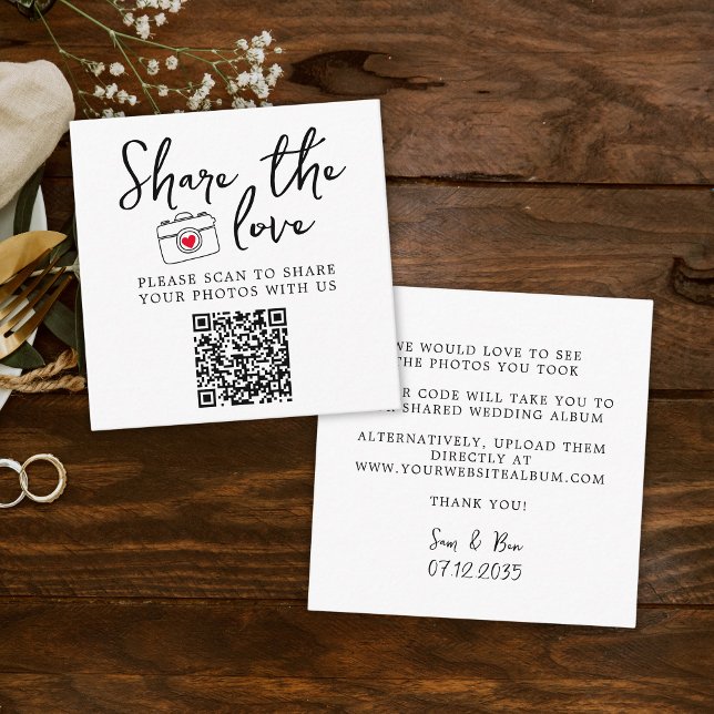 Classic Elegant Share The Love QR Code Enclosure Card (Classic Elegant Share The Love QR Code Enclosure Card
)