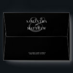 Classic Elegant Simple Black & White Wedding Envelope<br><div class="desc">Classic Elegant Simple Black & White Wedding Envelope</div>
