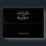 Classic Elegant Simple Black & White Wedding Envelope<br><div class="desc">Classic Elegant Simple Black & White Wedding Envelope</div>