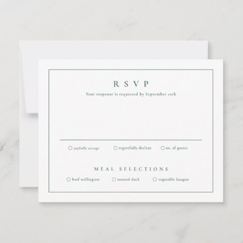 Classic Elegant Simple Clean Wedding  Invitation