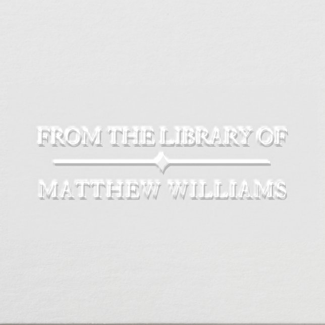 Classic Elegant Simple From The Library Of Book Embosser (Design)