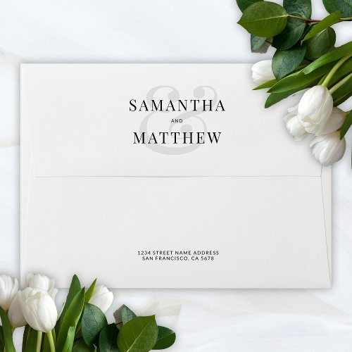 Classic Elegant Simple Minimalist Wedding Envelope
