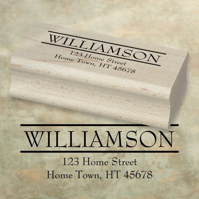 Classic Elegant Simple Return Address Rubber Stamp (Classic Elegant Simple Return Address Rubber Stamp)