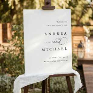 Classic Elegant Simple Wedding Welcome Sign