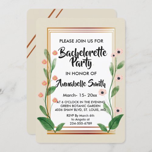 Classic  Elegant Sophisticated  bachelor Invitation