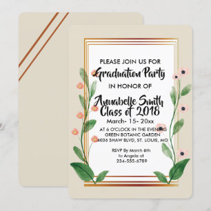 Classic & Elegant Sophisticated Graduation Invitation