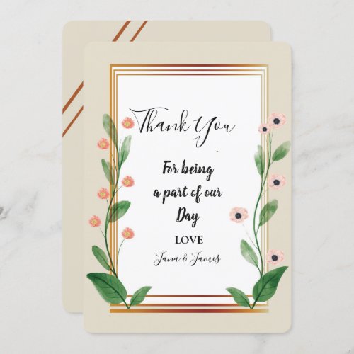 Classic  Elegant Sophisticated thank you Invitation