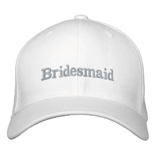 Classic Elegant Stylish Modern Bridesmaid. Embroidered Baseball Cap