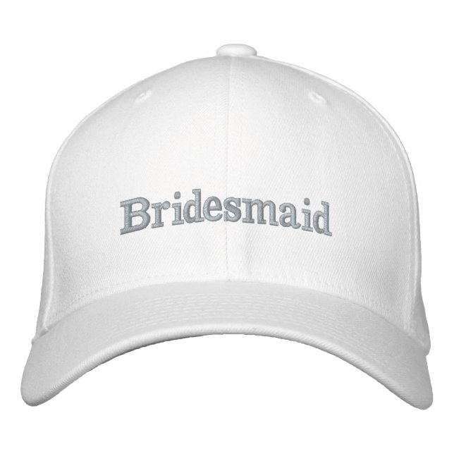  Classic Elegant Stylish Modern Bridesmaid. Embroidered Baseball Cap (Front)