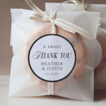 Classic Elegant Sweet Thank You Wedding Favor