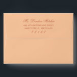 Classic Elegant Terracotta Orange Wedding Mailing Envelope<br><div class="desc">Custom A7 peach and terracotta orange wedding invitation mailing envelopes feature an elegant white return address that can be personalized. Please shop our Classic Elegant Terracotta Orange Wedding Collection for coordinating designs.</div>