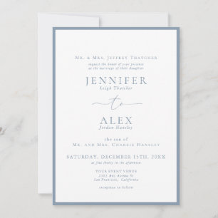 Classic Elegant Traditional Wedding Invitation
