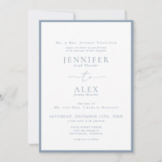 Classic Elegant Traditional Wedding Invitation