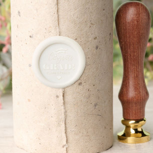 Classic Elegant Typography Graduation  Wax Seal Stamp