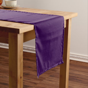 Classic Elegant Vintage Dark Purple Solid Color Short Table Runner