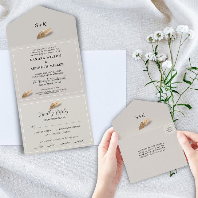Classic & Elegant Wedding All In One Invitation (Creator Uploaded)