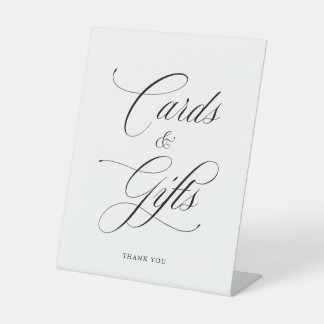 Classic Elegant Wedding Cards & Gifts Pedestal Ped Sign