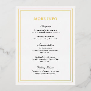 Classic Elegant Wedding Enclosure Card