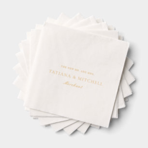 Classic Elegant Wedding Foil Napkins