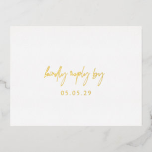Classic Elegant Wedding Foil RSVP Card