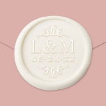 Classic Elegant Wedding Initials Monogram Wax Seal Sticker<br><div class="desc">This classic elegant wedding wax seal sticker features the couple's two initials joined by an ampersand above a decorative scrollwork flourish and crown accent as the central monogram. Personalize with the bride and groom's initials for a timeless keepsake. Available in multiple wax colors. Perfect for sealing wedding invitations, save the...</div>