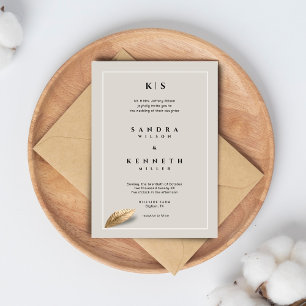 Classic & Elegant  Wedding  Invitation