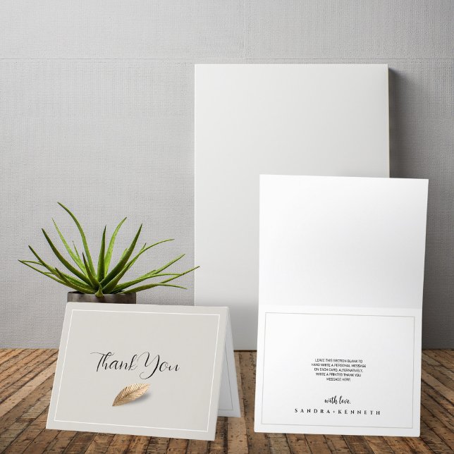 Classic & Elegant Wedding Letterpress Thank You Card (Creator Uploaded)