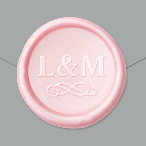 Classic Elegant Wedding Monogram Initials Wax Seal Sticker