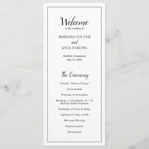 Classic Elegant Wedding Program