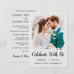 Classic Elegant Wedding Reception Party Invitation